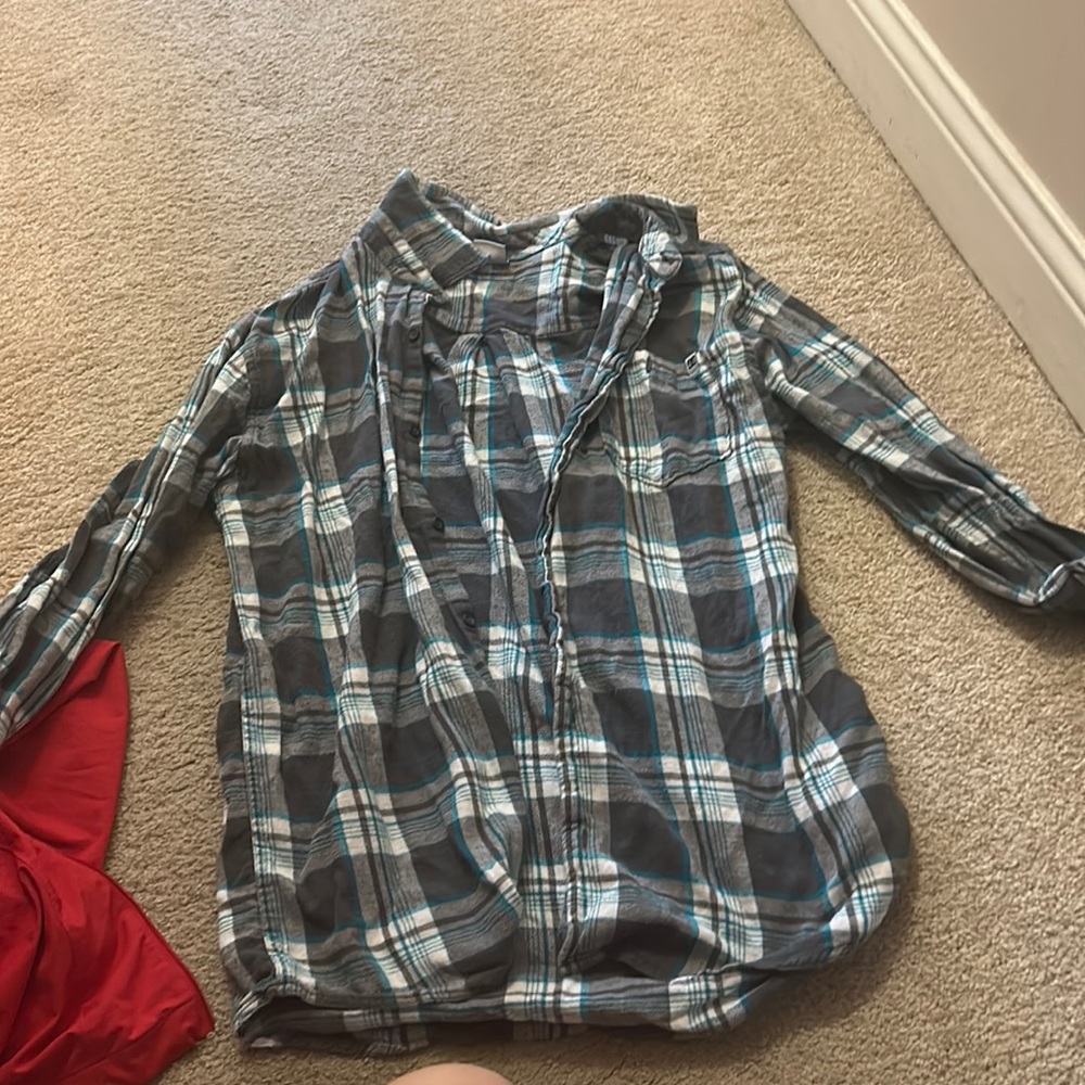 Blue and grey flannel